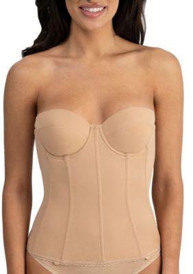Dominique Women's Brianna Low Back Strapless Longline, 48 DD