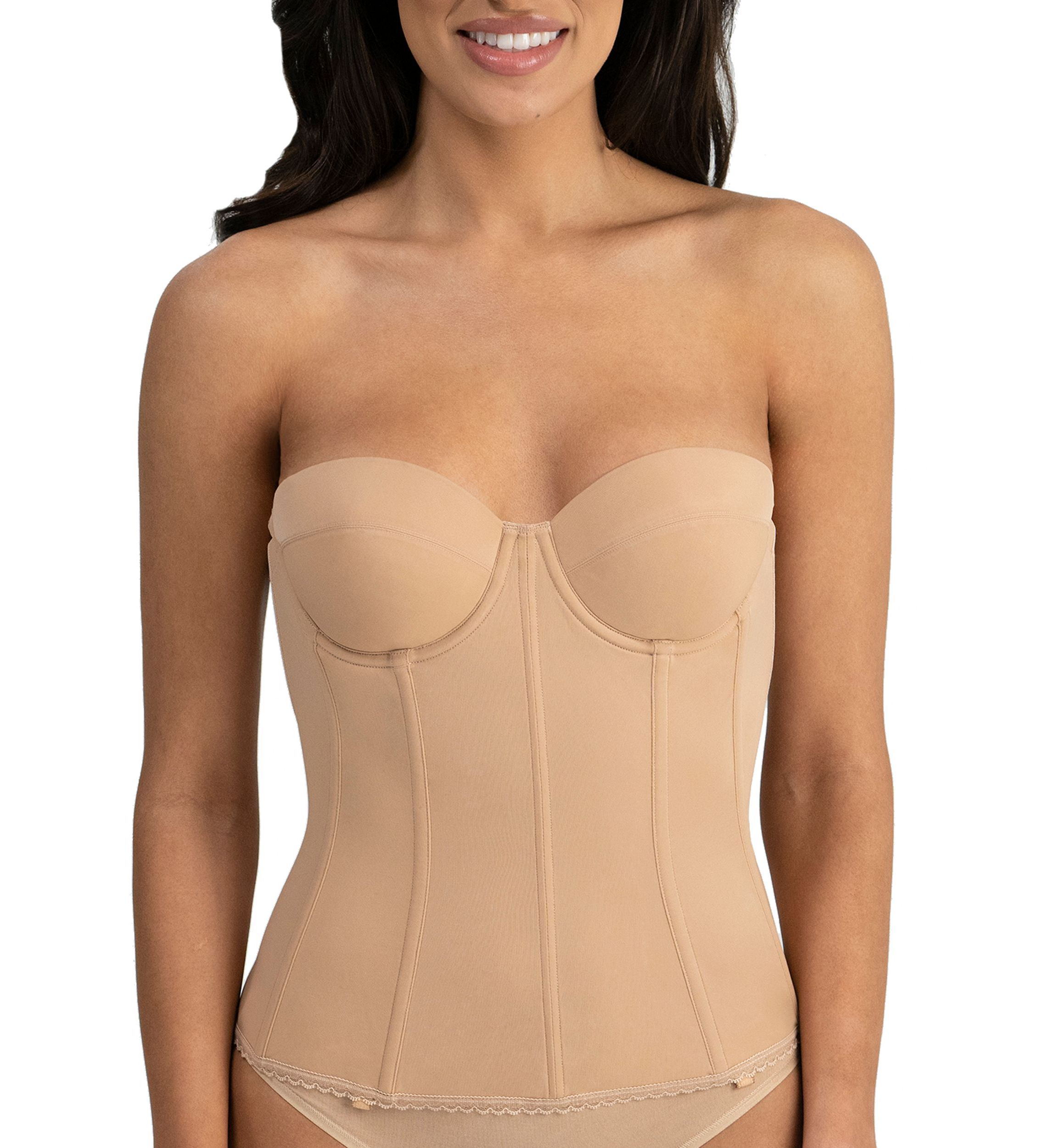 Brianna Low Back Strapless Longline