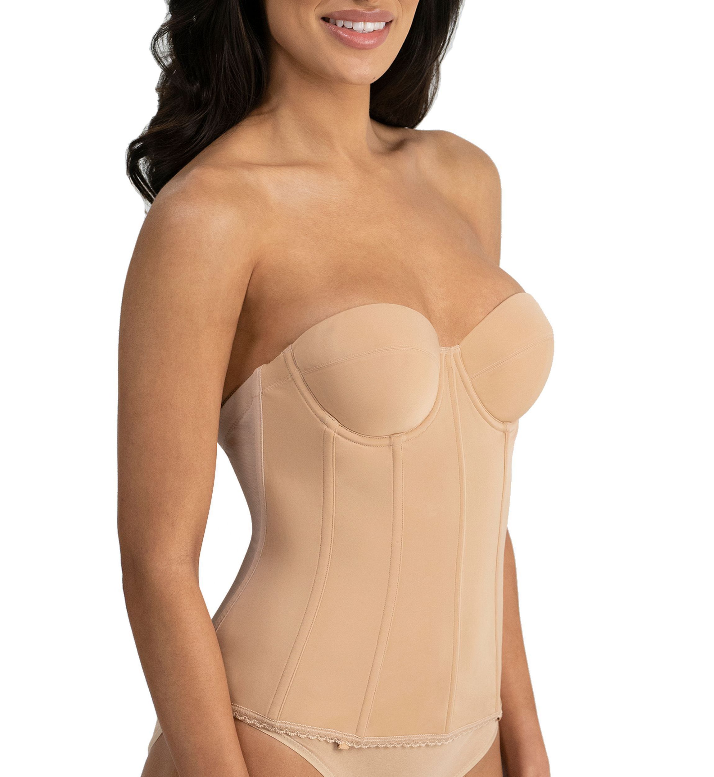 Brianna Low Back Strapless Longline