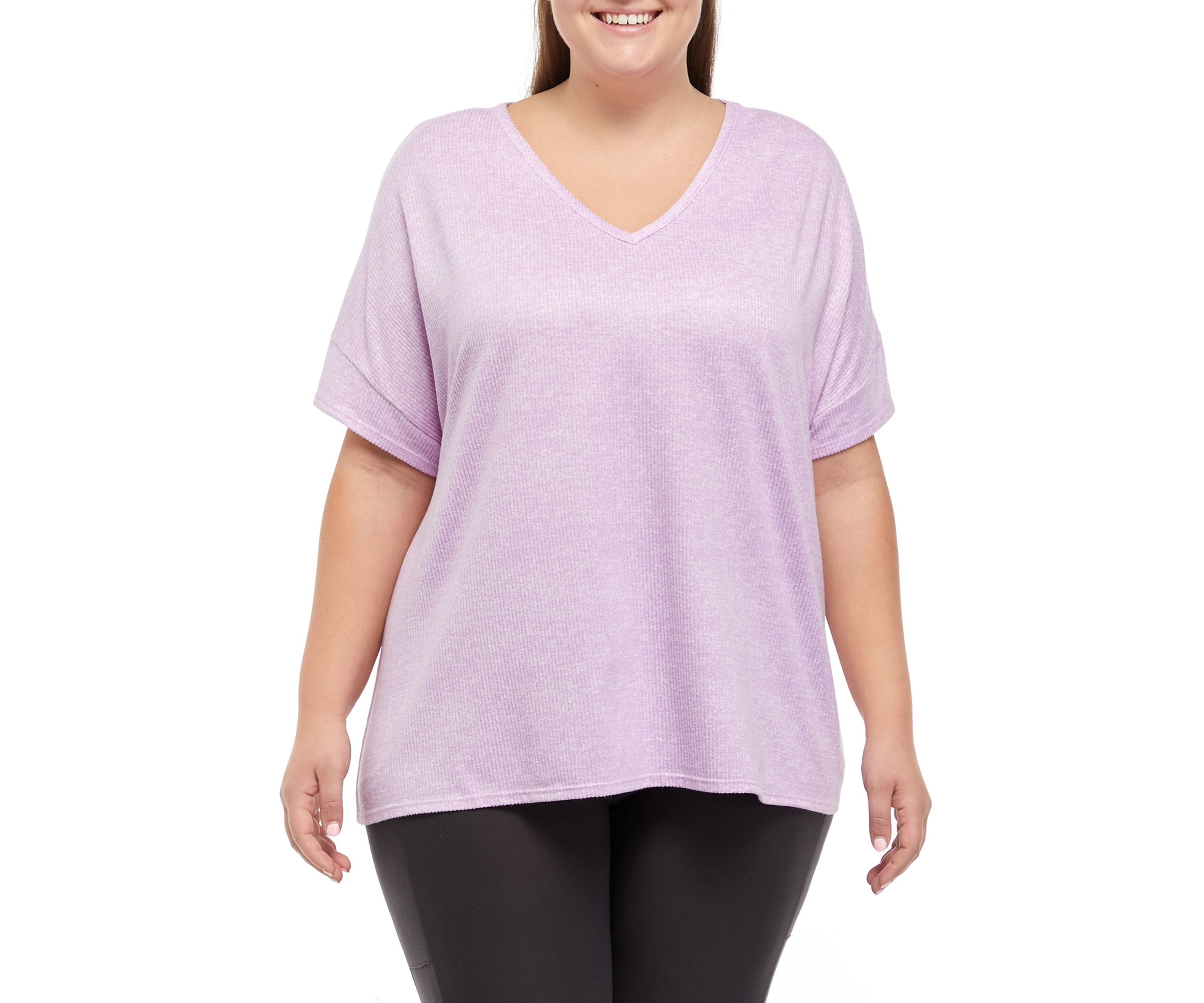  V-Neck Ribbed T-Shirt