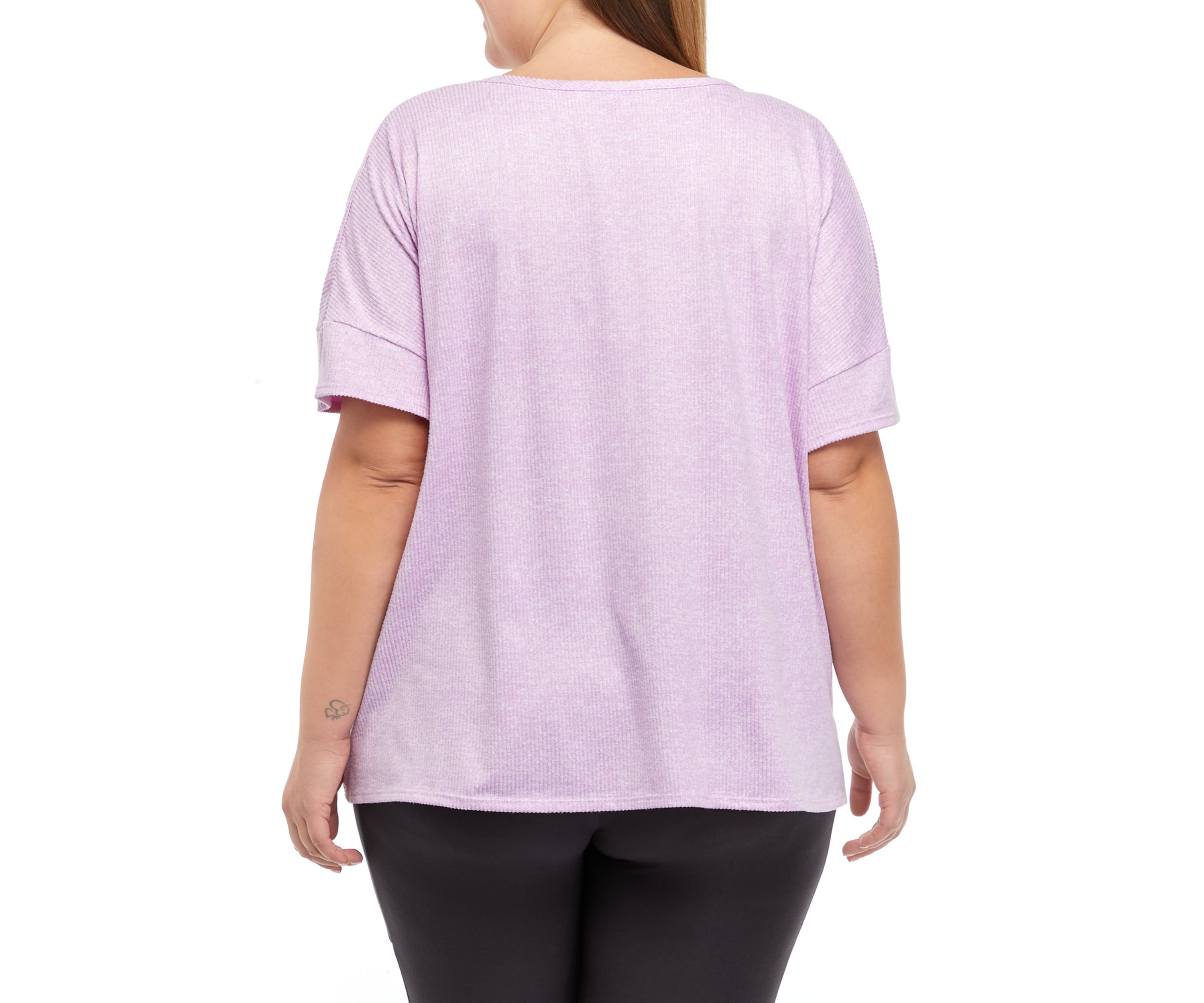  V-Neck Ribbed T-Shirt