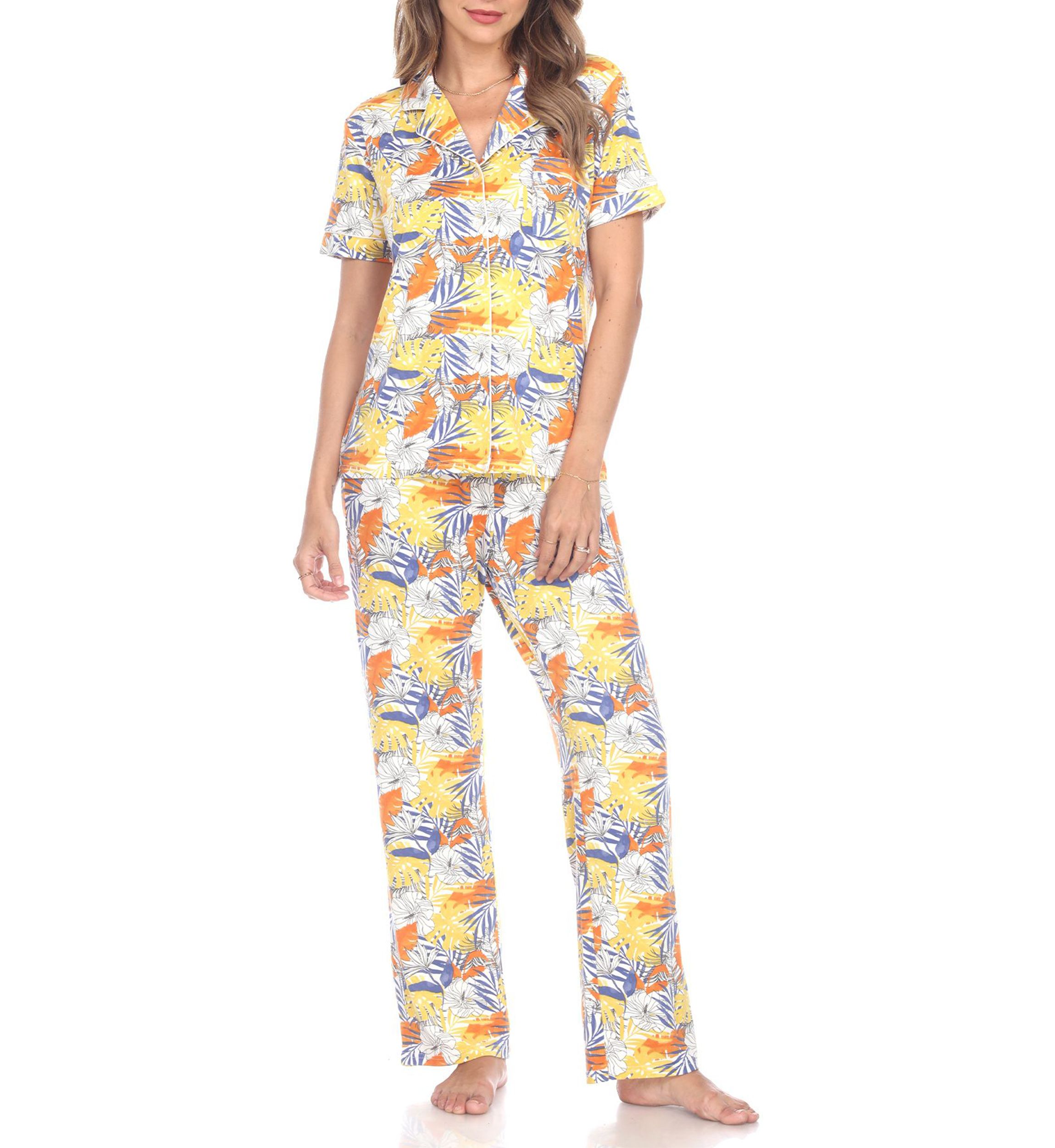 Tropical Print Pajama Set
