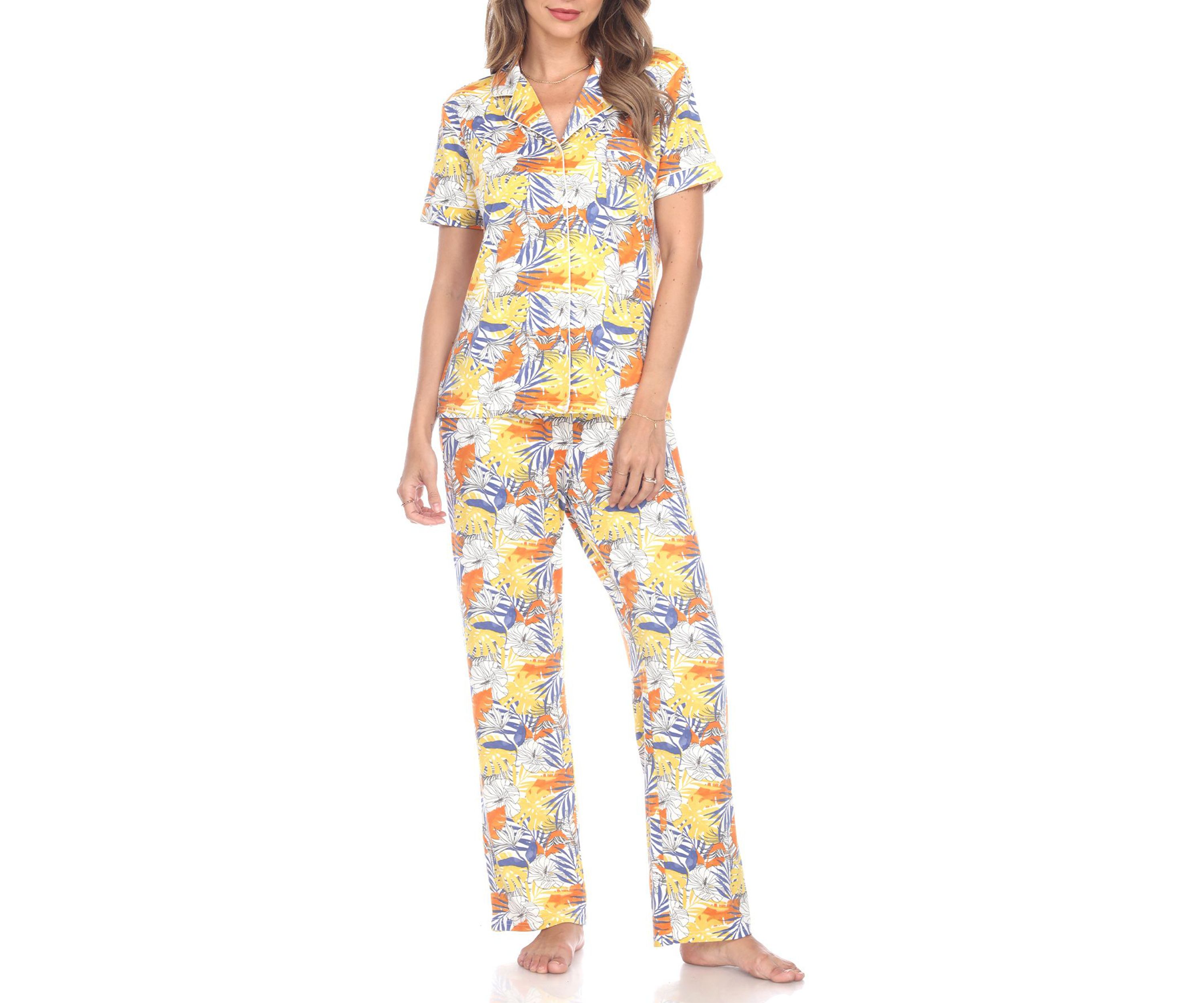 Tropical Print Pajama Set