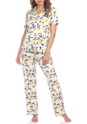 Tropical Print Pajama Set