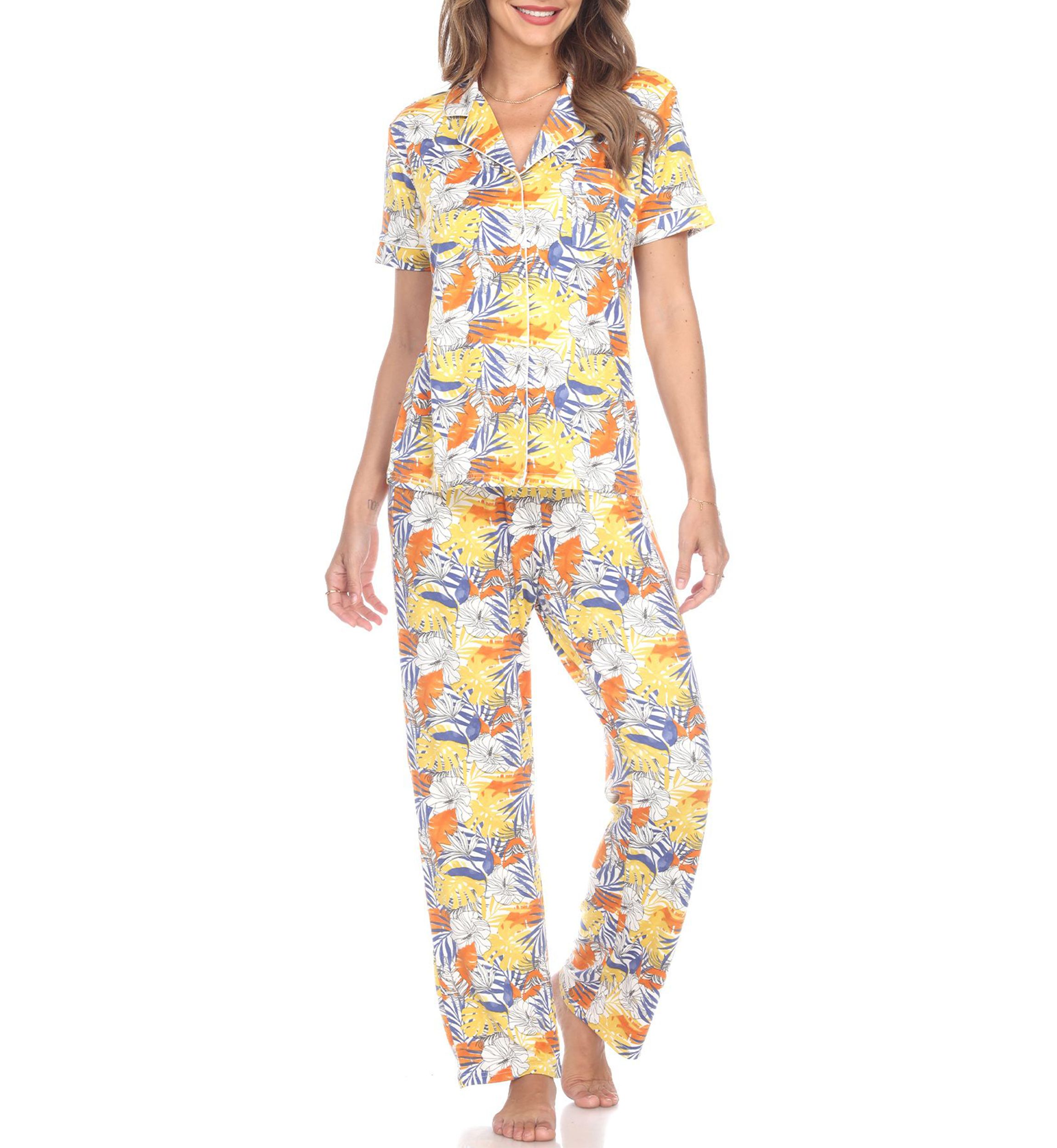 Tropical Print Pajama Set