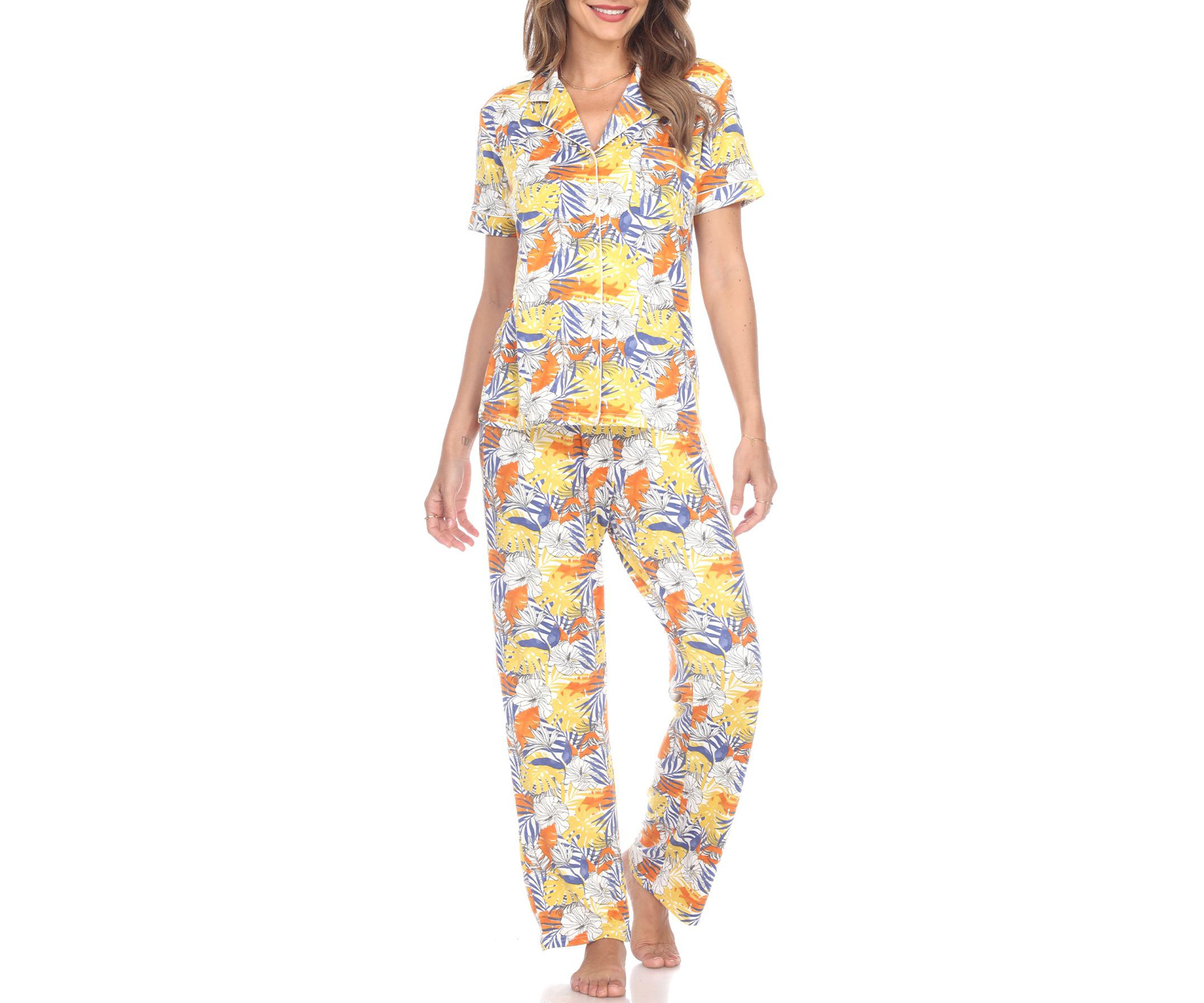 Tropical Print Pajama Set