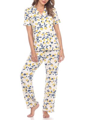 Tropical Print Pajama Set