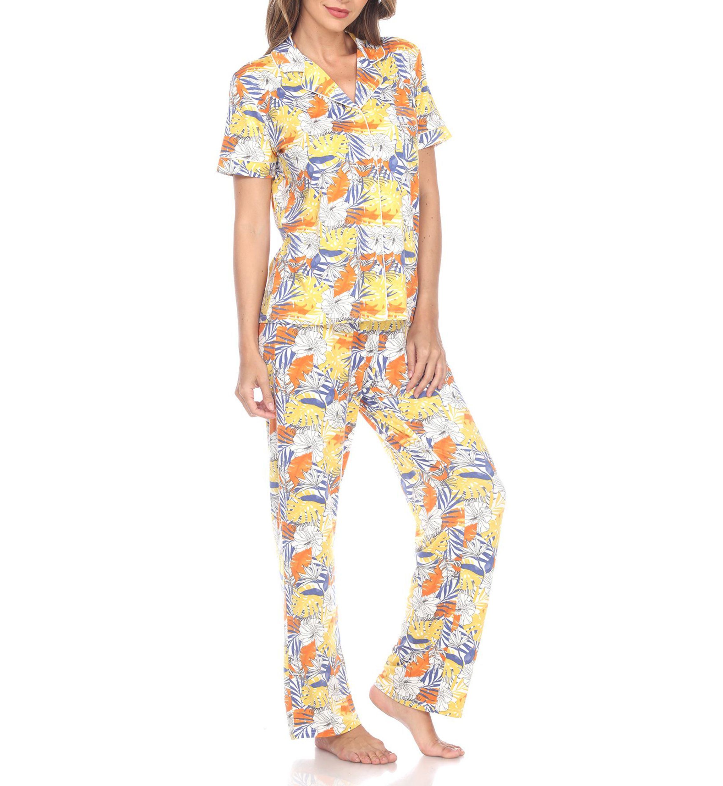 Tropical Print Pajama Set