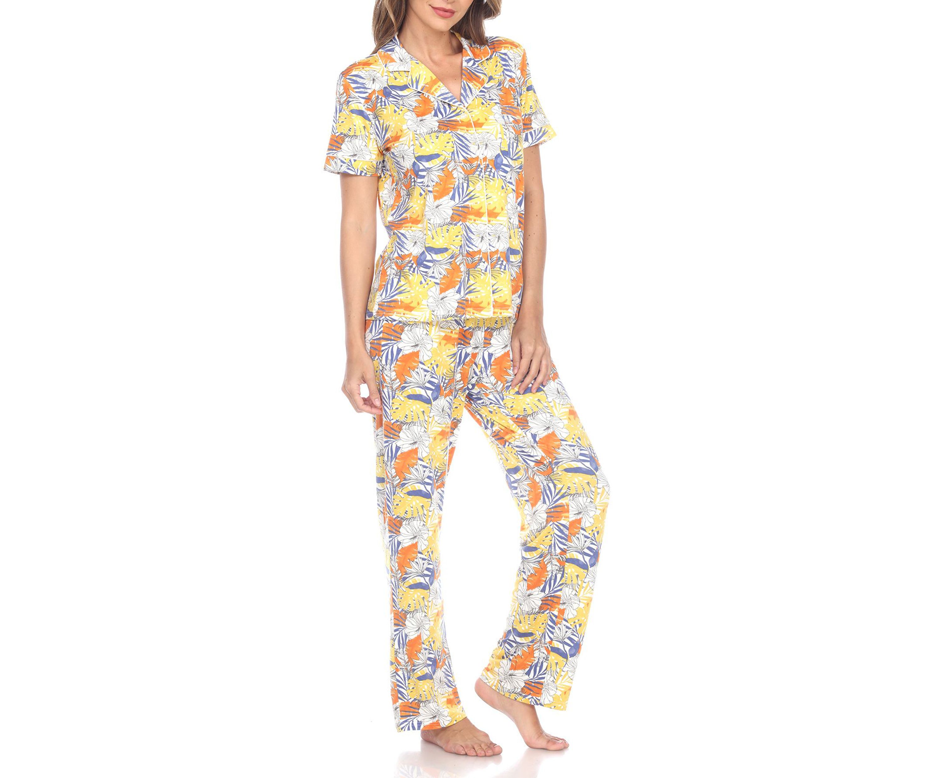 Tropical Print Pajama Set