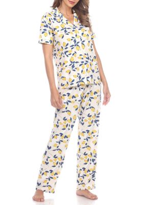 Tropical Print Pajama Set