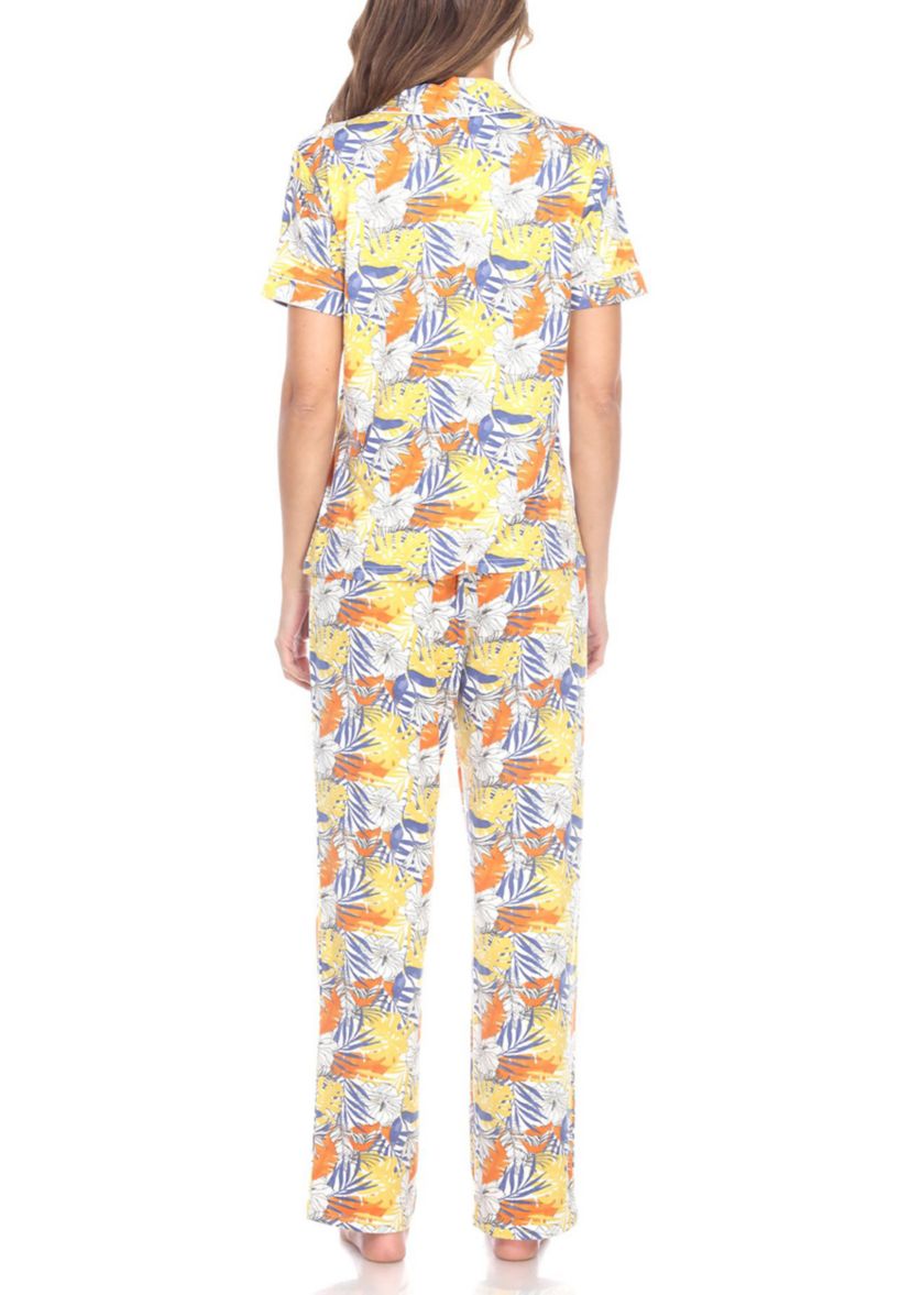 Tropical Print Pajama Set