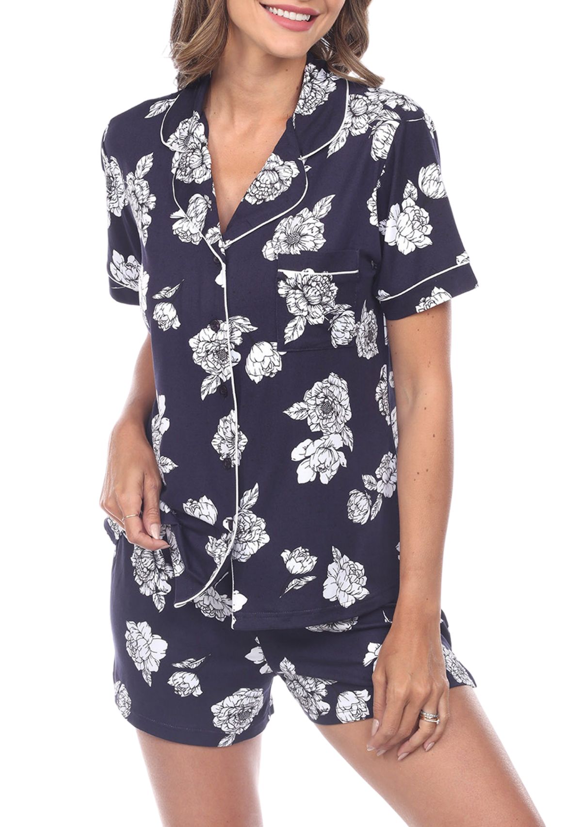 Short Sleeve Floral Pajama Set