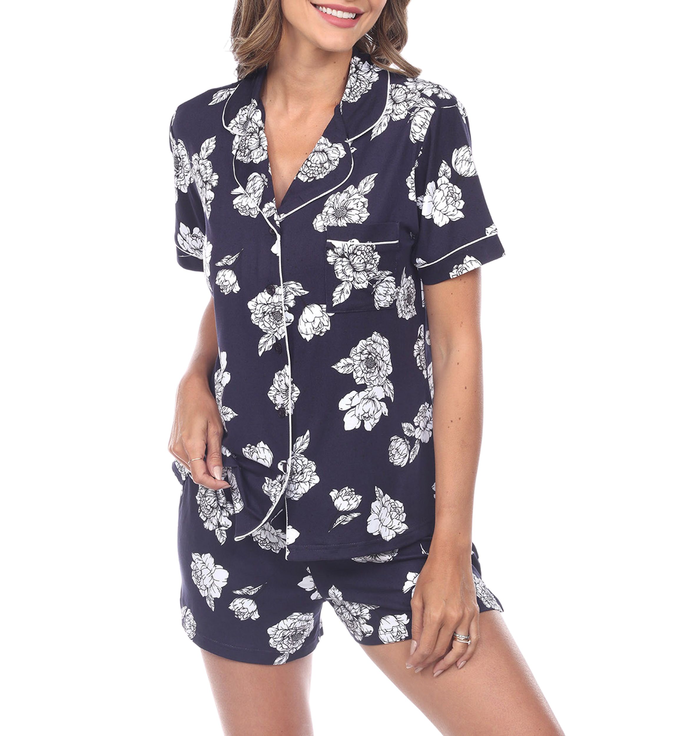 Short Sleeve Floral Pajama Set