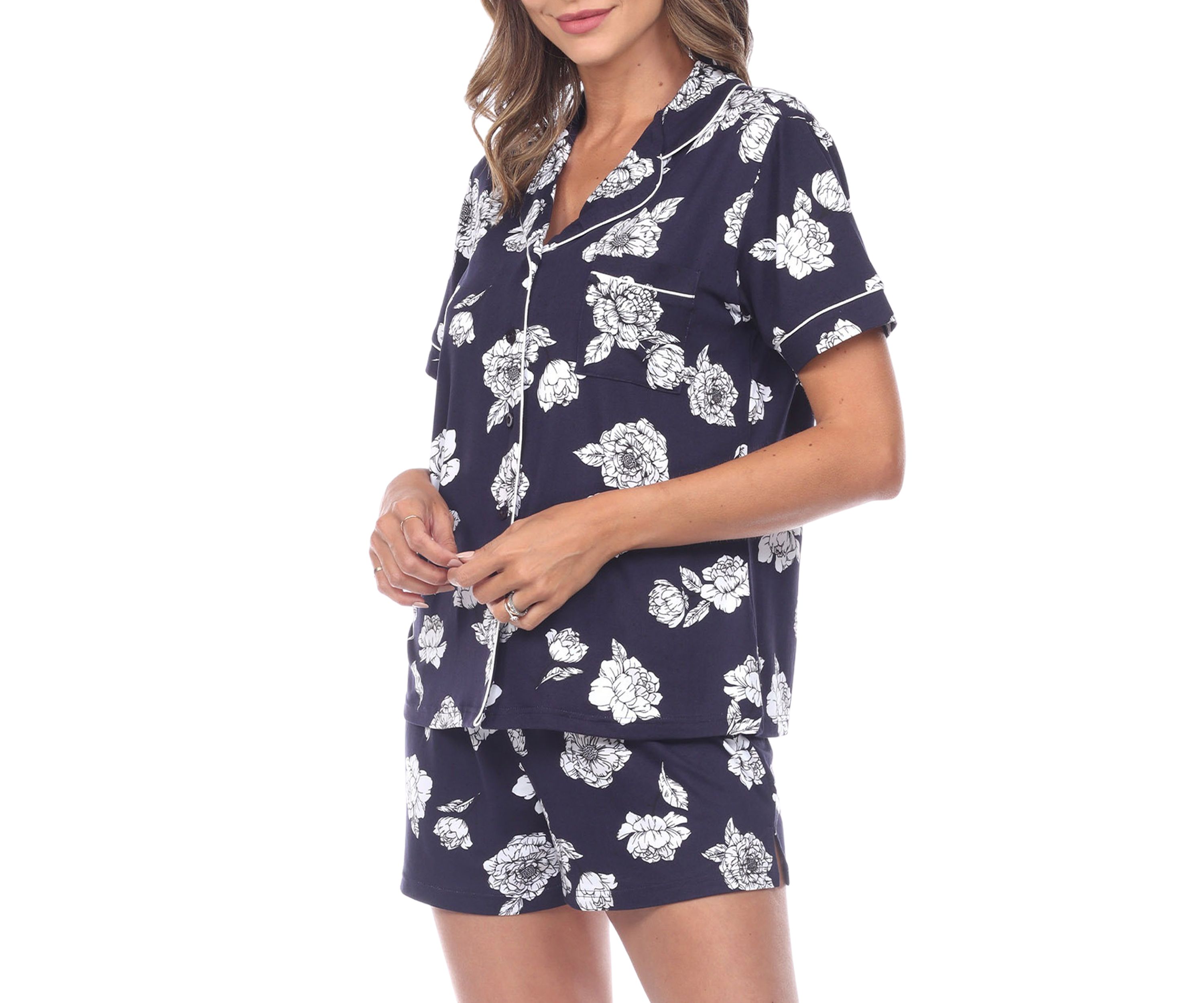 Short Sleeve Floral Pajama Set