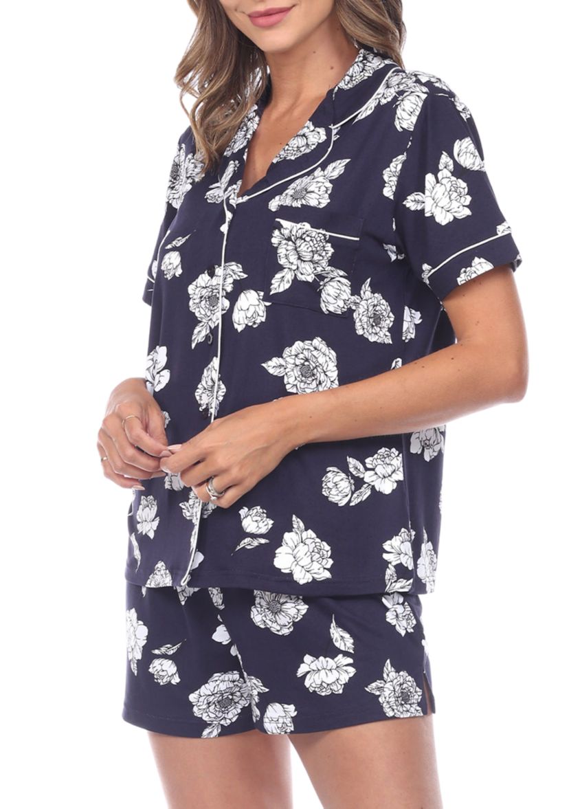 Short Sleeve Floral Pajama Set
