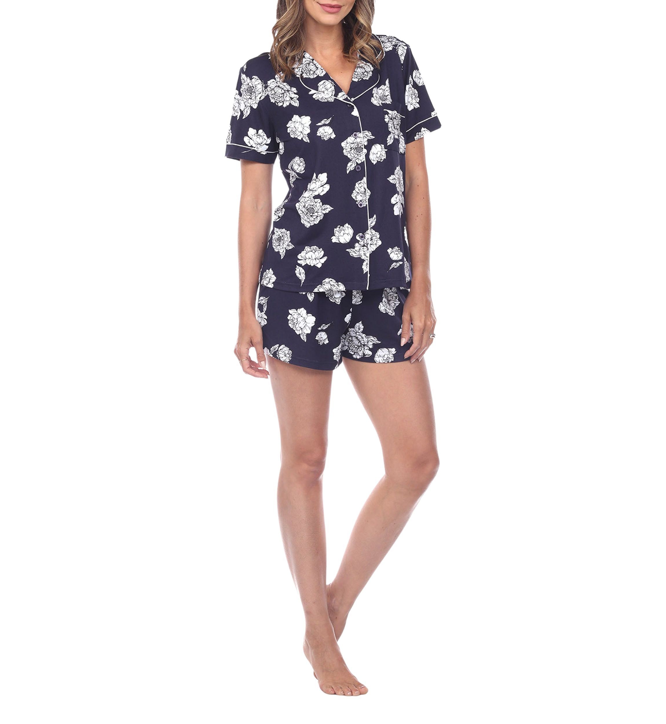 Short Sleeve Floral Pajama Set