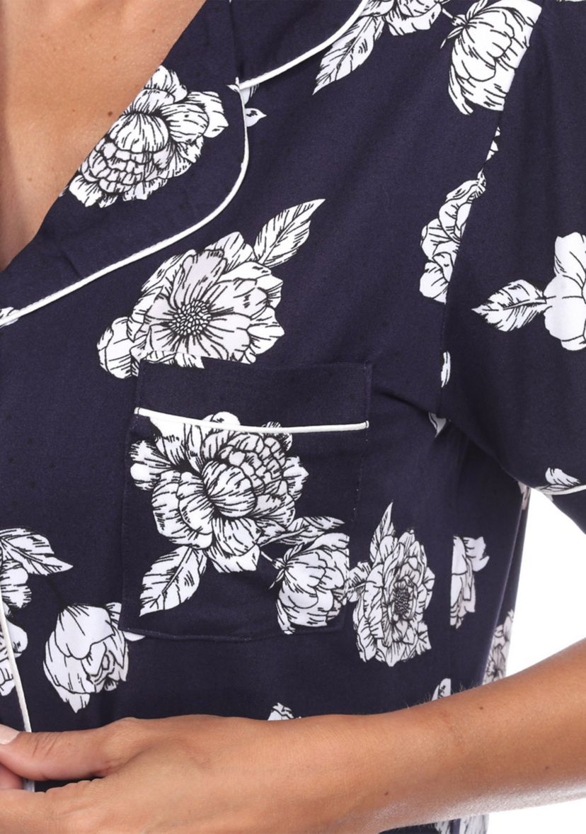 Short Sleeve Floral Pajama Set