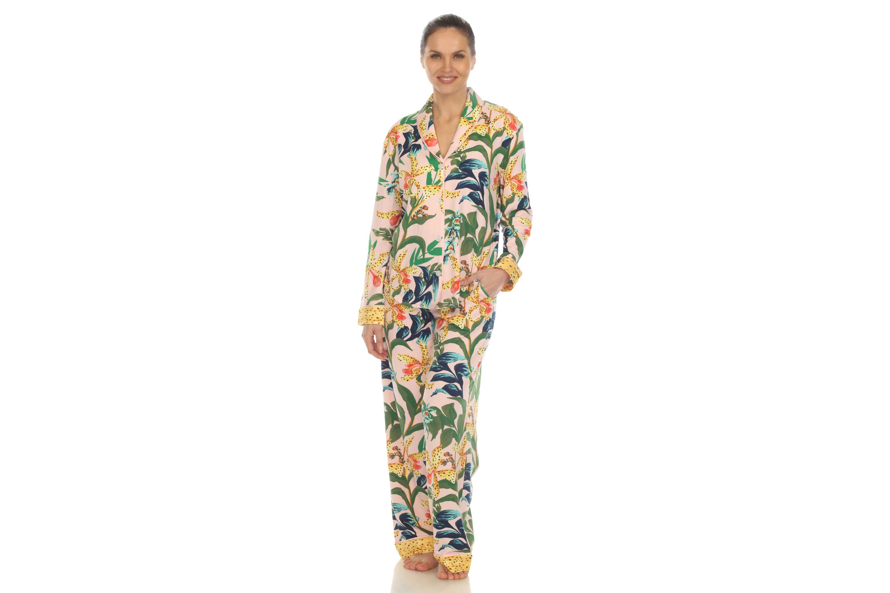 Two Piece Wildflower Print Pajama Set