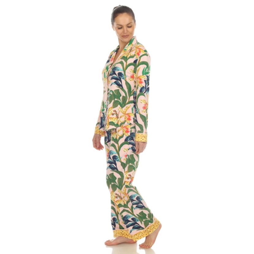 Two Piece Wildflower Print Pajama Set