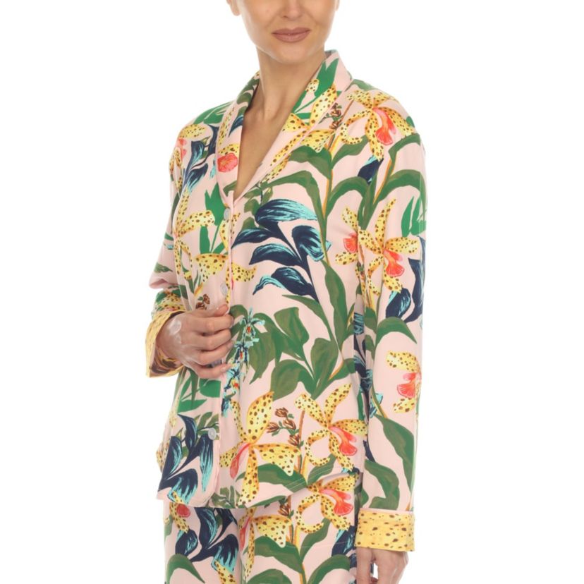 Two Piece Wildflower Print Pajama Set