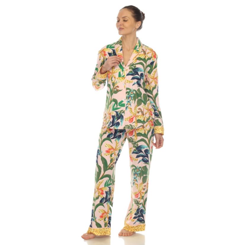 Two Piece Wildflower Print Pajama Set