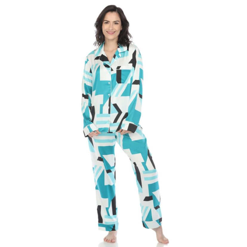 Printed Satin Pajama Set