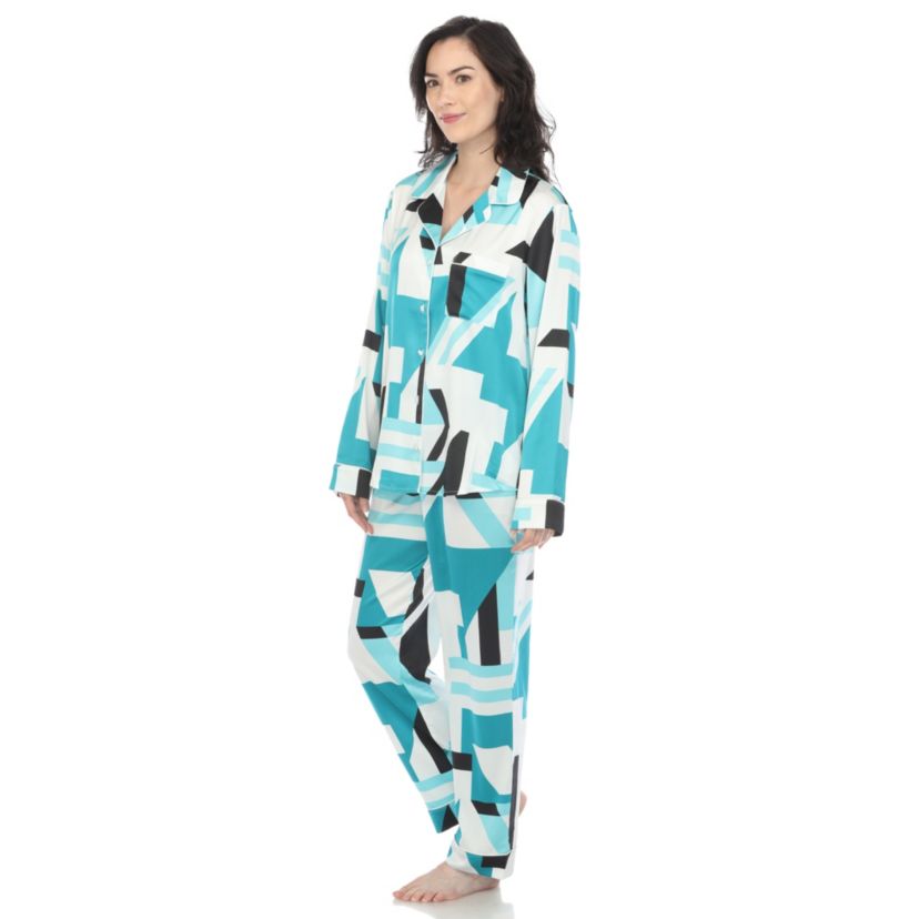 Printed Satin Pajama Set