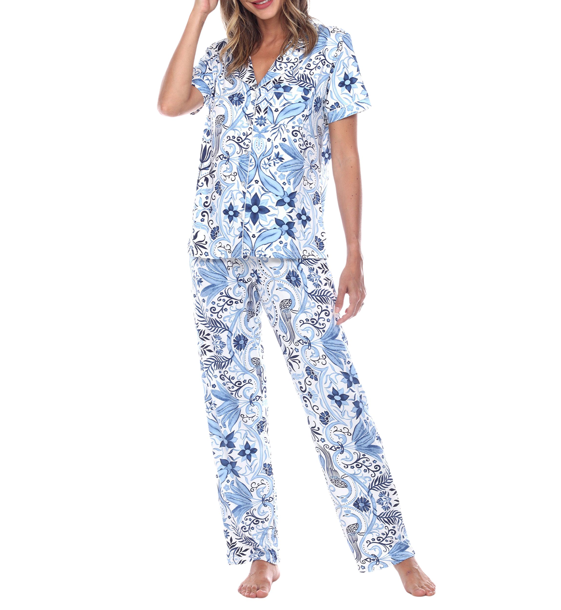 Short Sleeve & Pants Tropical Pajama Set