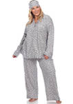 Plus Size 3 Piece Pajama Set