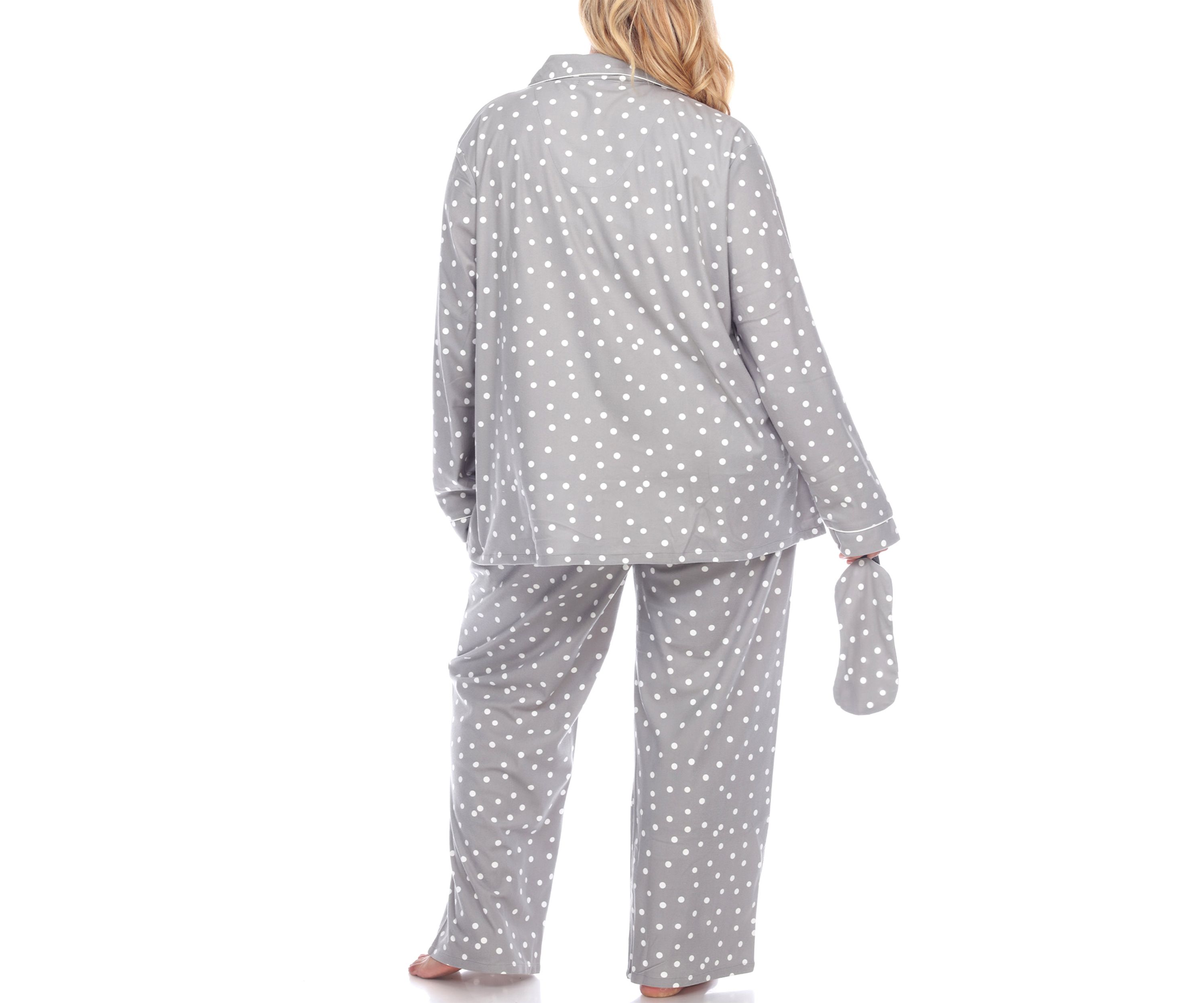 Plus Size 3 Piece Pajama Set