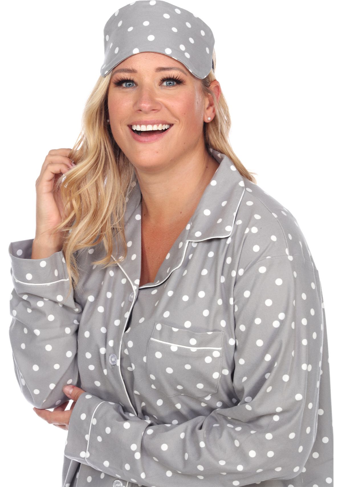Plus Size 3 Piece Pajama Set