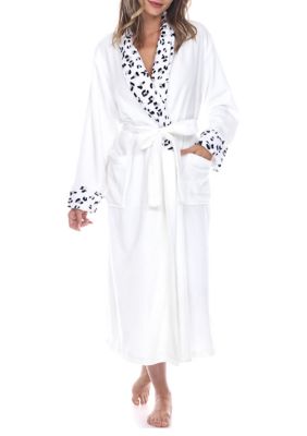 White Mark Women's Cozy Lounge Robe, 2X/3X