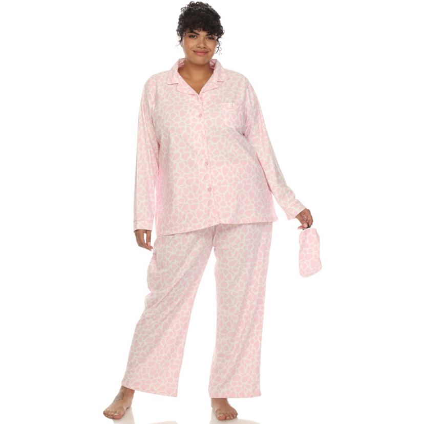 Plus Size Three-Piece Pajama Set