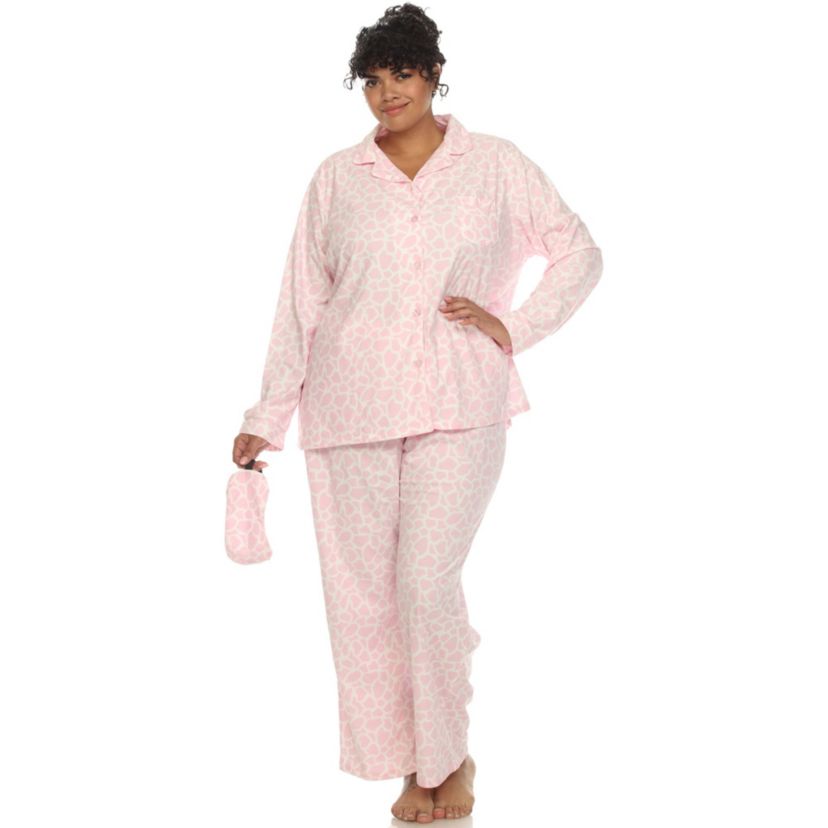 Plus Size Three-Piece Pajama Set