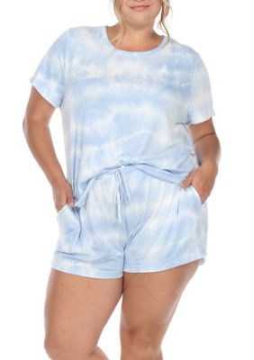 Plus 2 Piece Top & Shorts Lounge Set