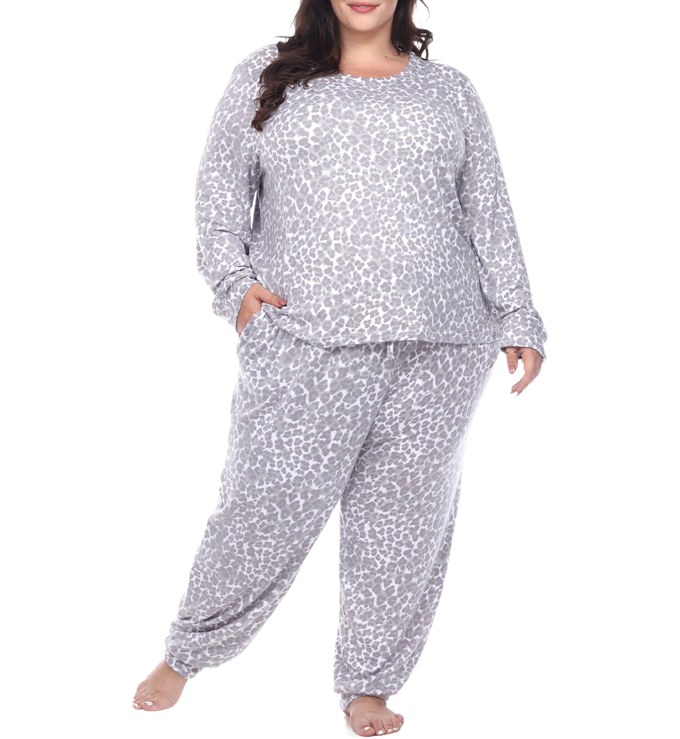 Plus Size Leopard Pajama Set 