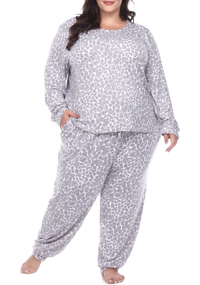 Plus Size Leopard Pajama Set 