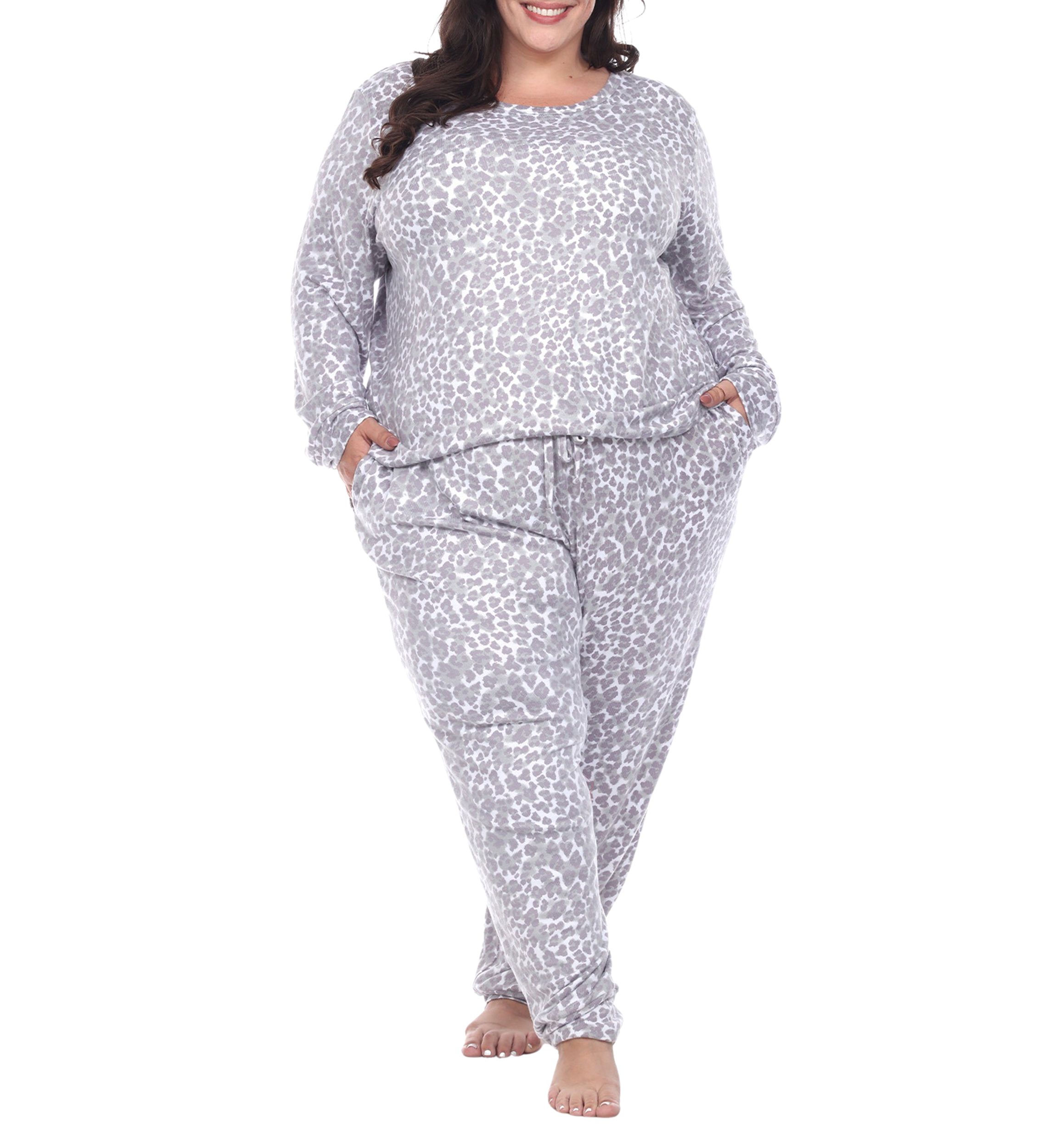 Plus Size Leopard Pajama Set 