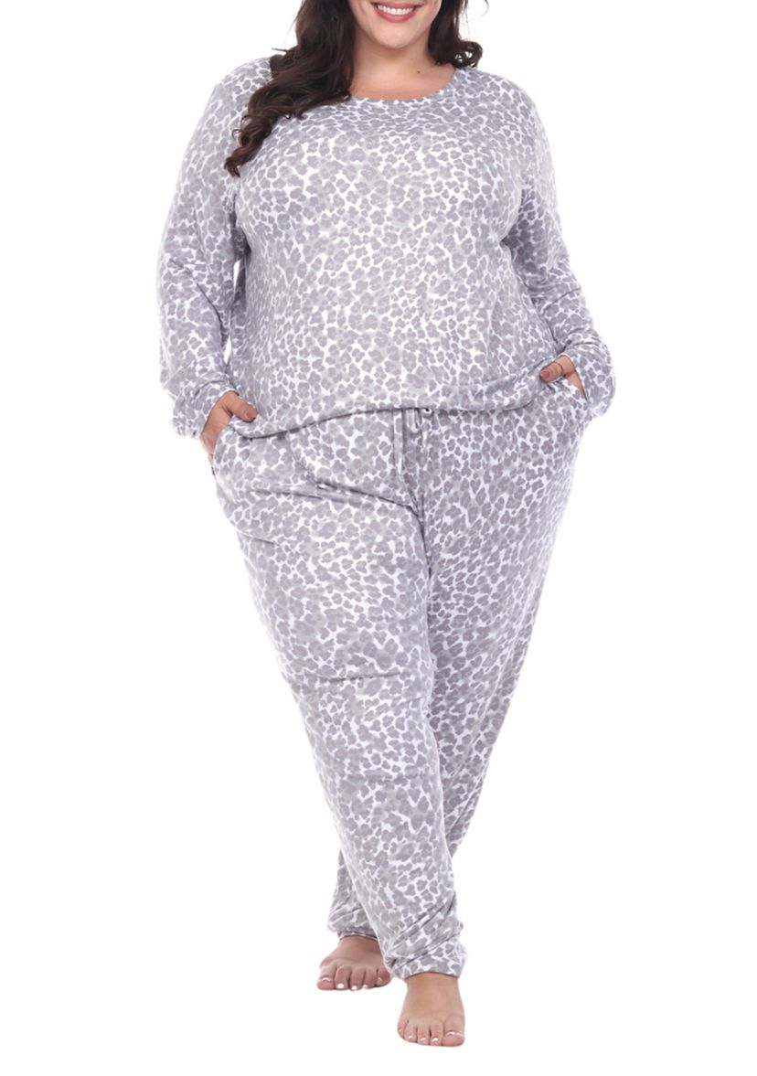 Plus Size Leopard Pajama Set 