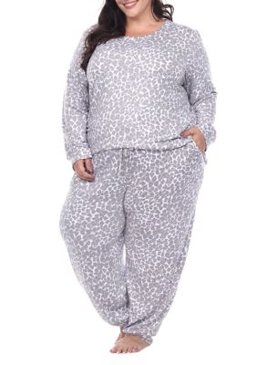 Plus Leopard Pajama Set