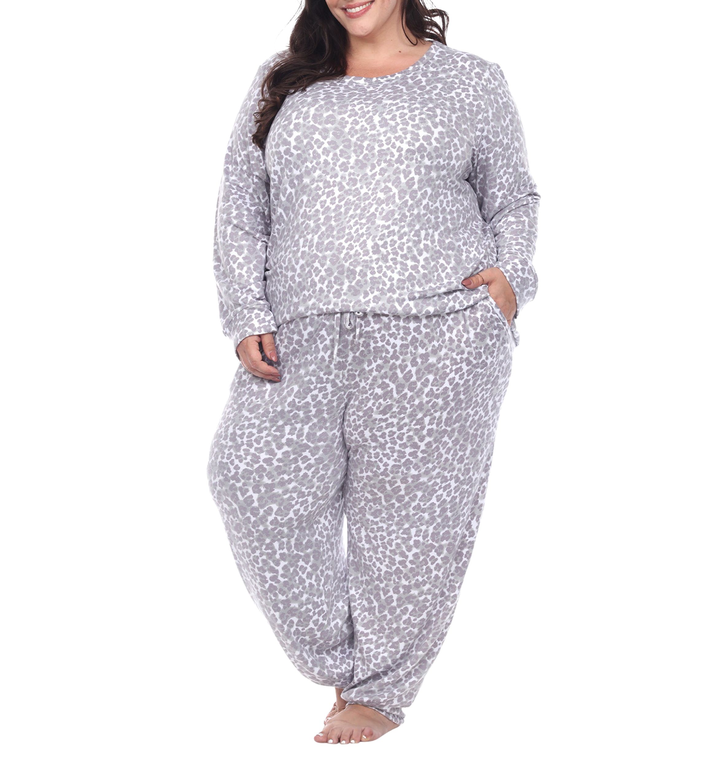 Plus Size Leopard Pajama Set 