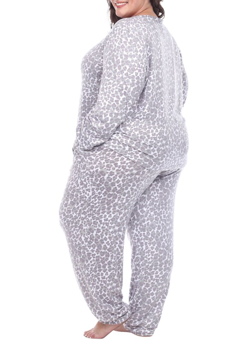 Plus Size Leopard Pajama Set 