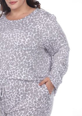 Plus Leopard Pajama Set