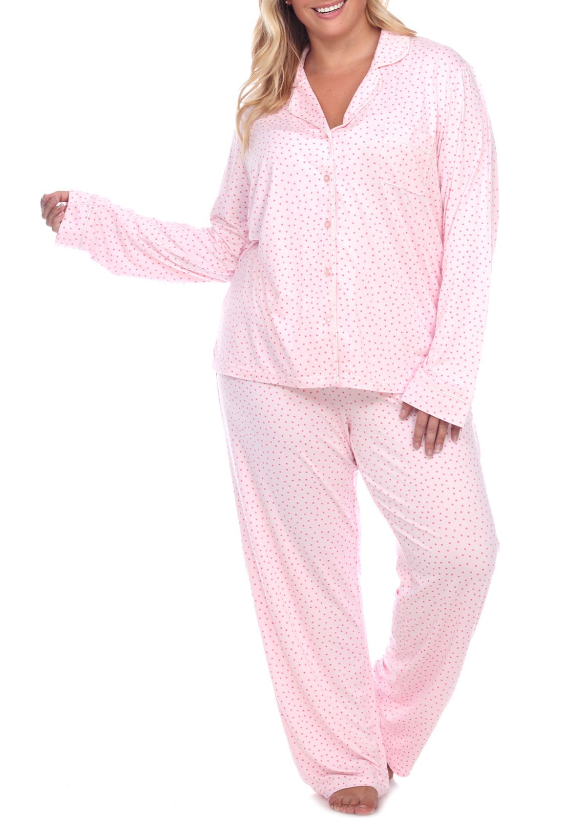 Plus Size Long Sleeve Pajama Set
