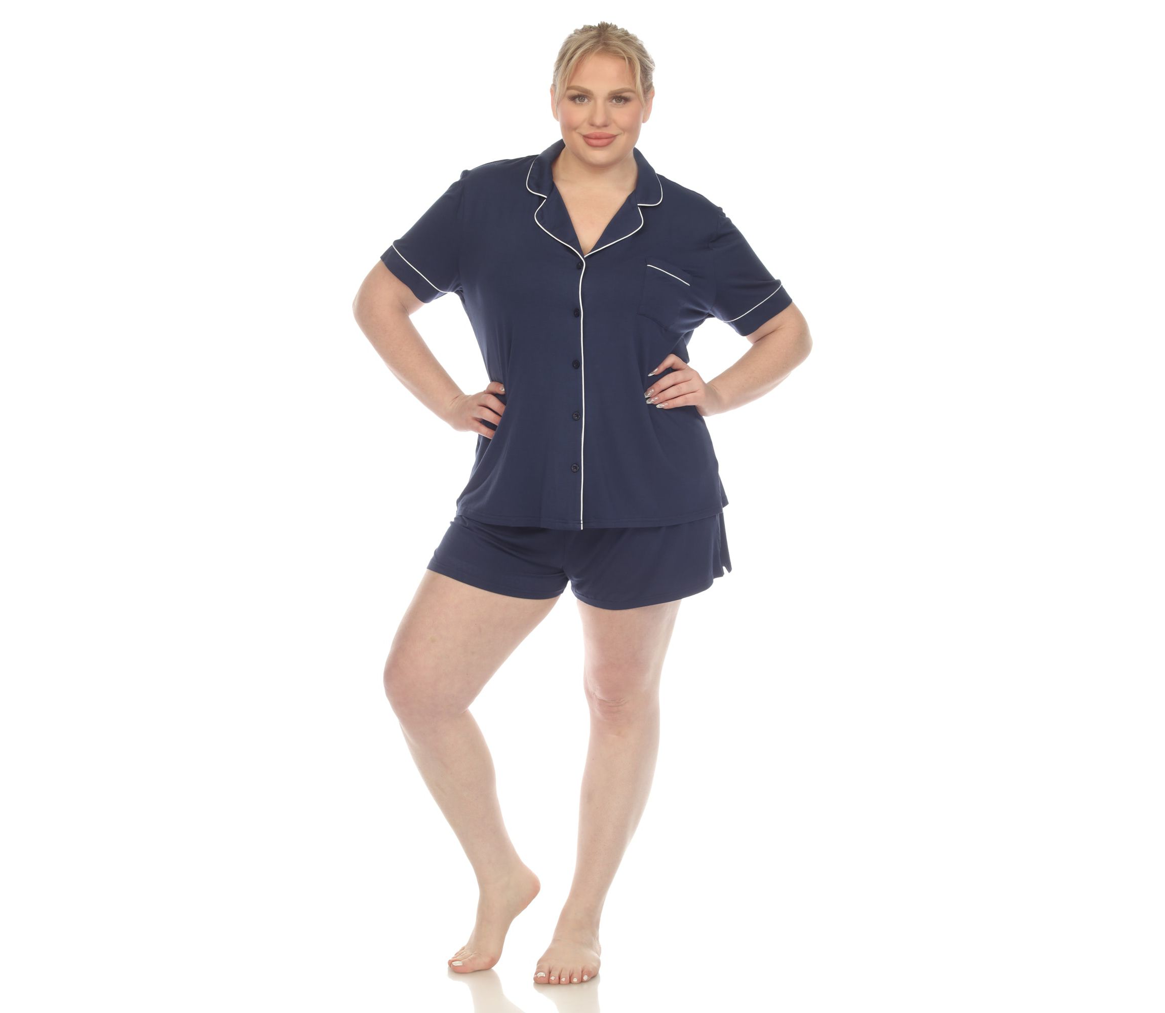 Plus Size Short Sleeve Bamboo Pajama Set