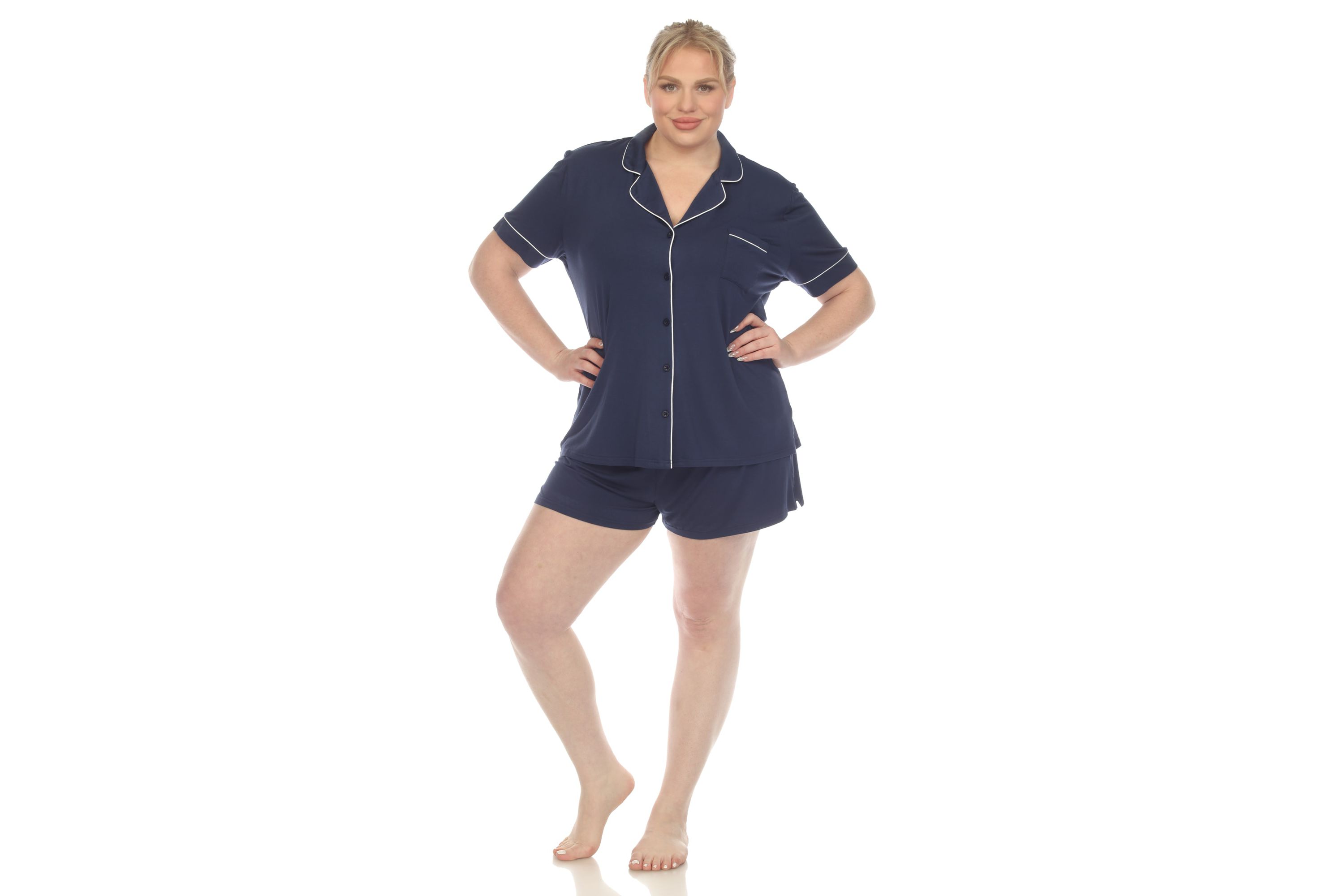 Plus Size Short Sleeve Bamboo Pajama Set