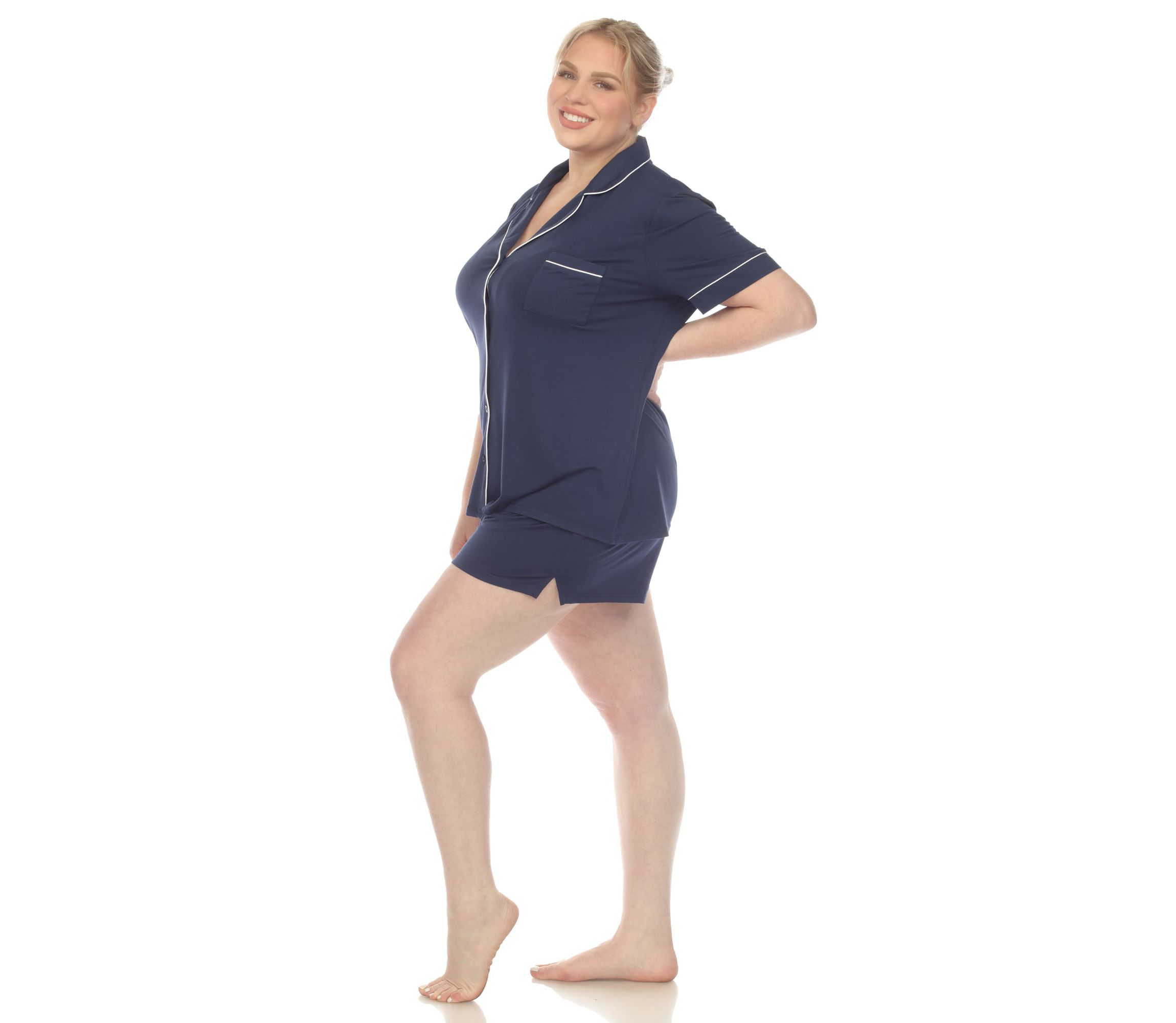 Plus Size Short Sleeve Bamboo Pajama Set