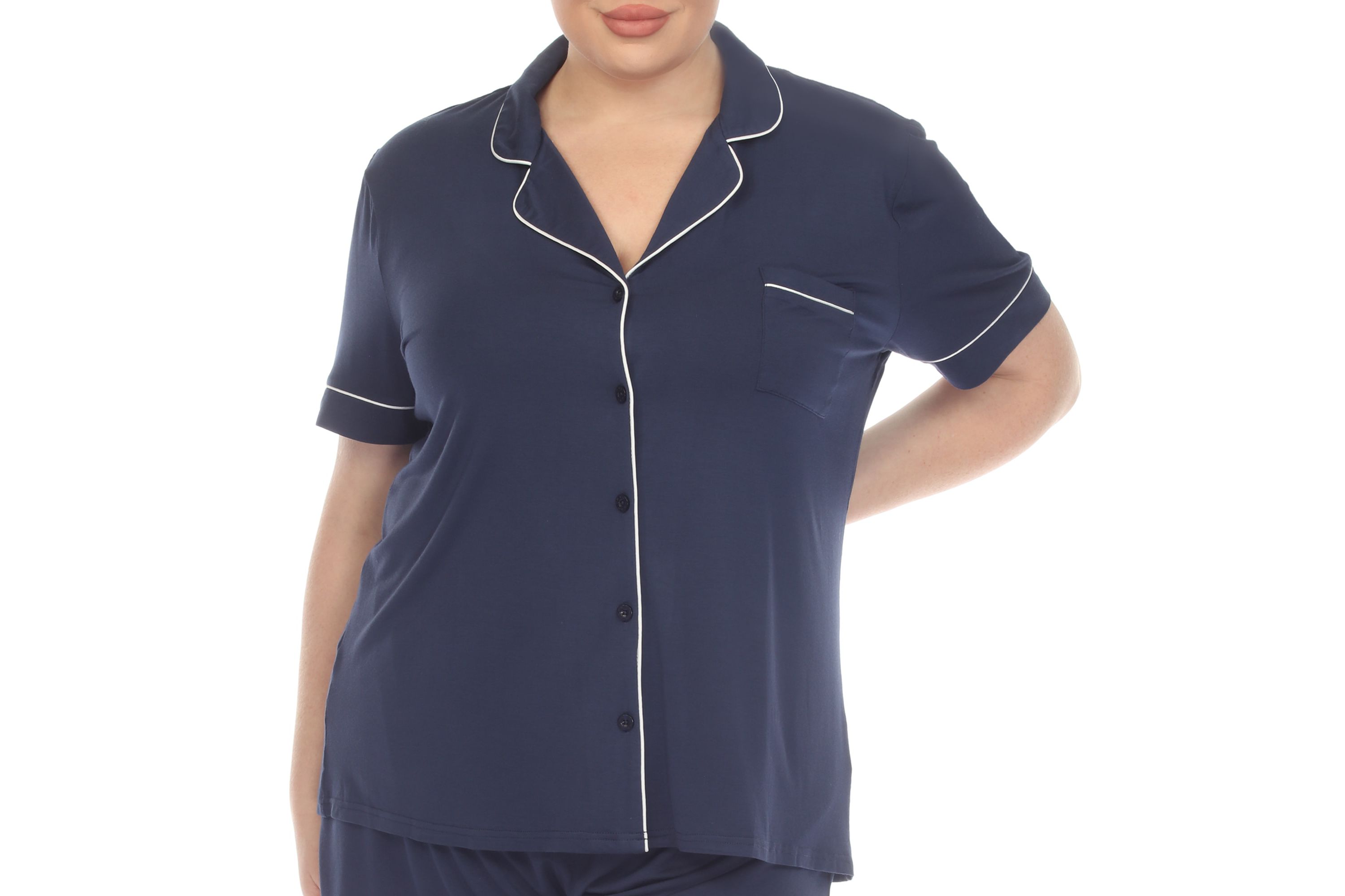 Plus Size Short Sleeve Bamboo Pajama Set