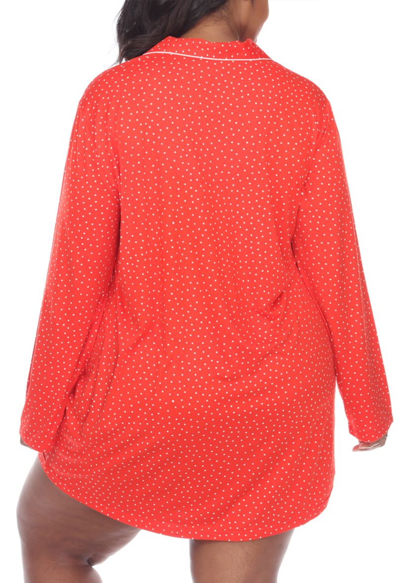 Plus Size Long Sleeve Nightgown