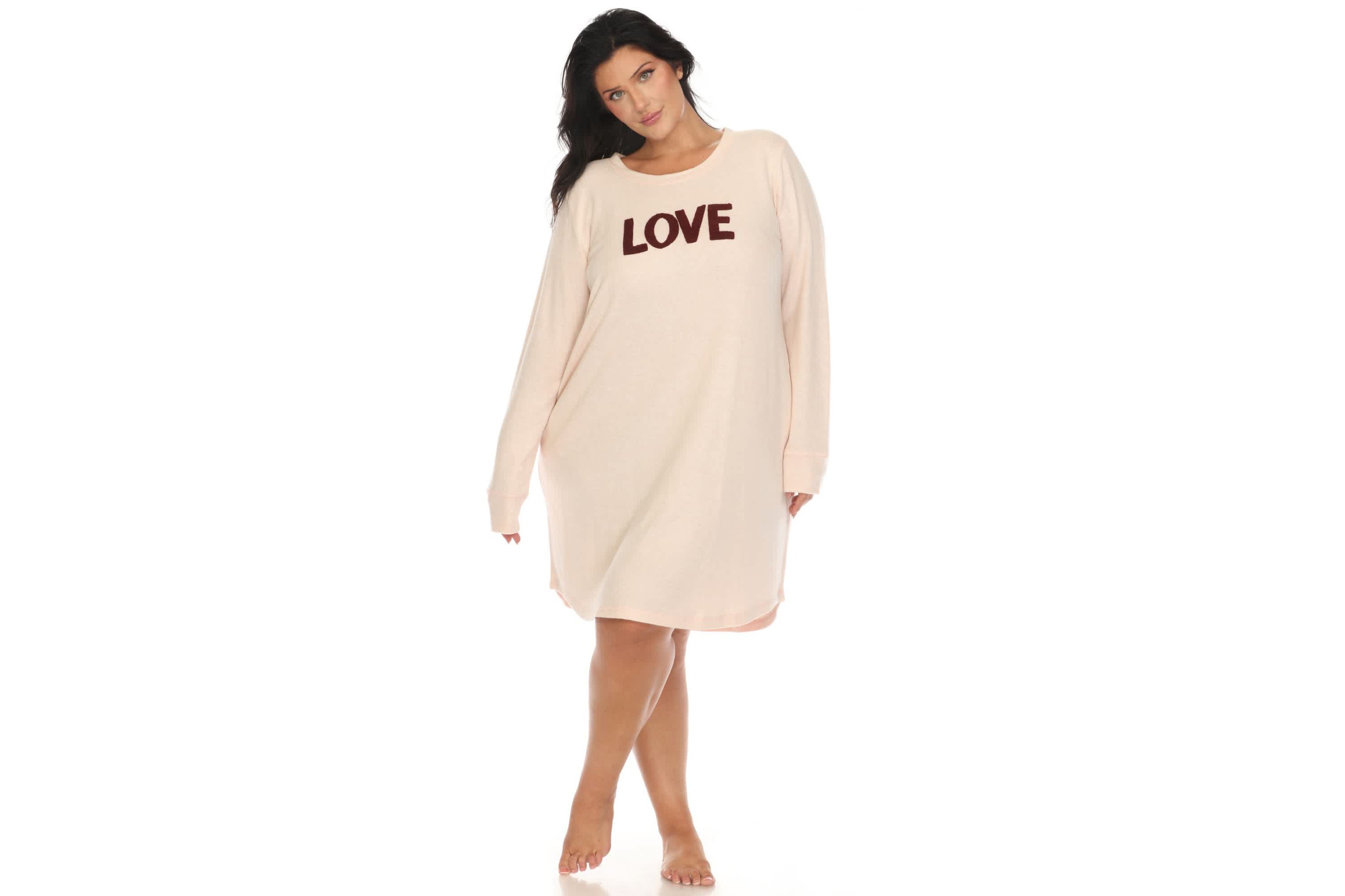 Plus Size Long Sleeve Sleep Shirt
